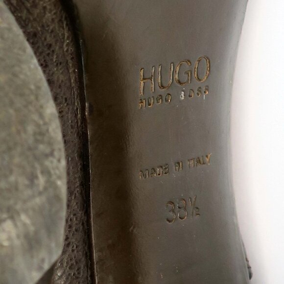 Hugo Boss Pebble Full Grain Mid Calf Leather Boots - Picture 6 of 6